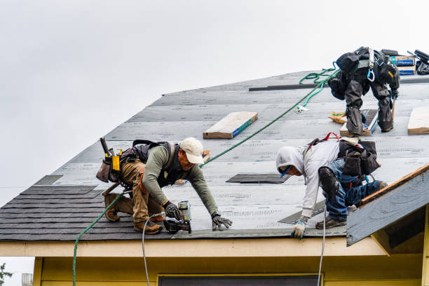 Professional Roofing technician working in Interlaken, NY